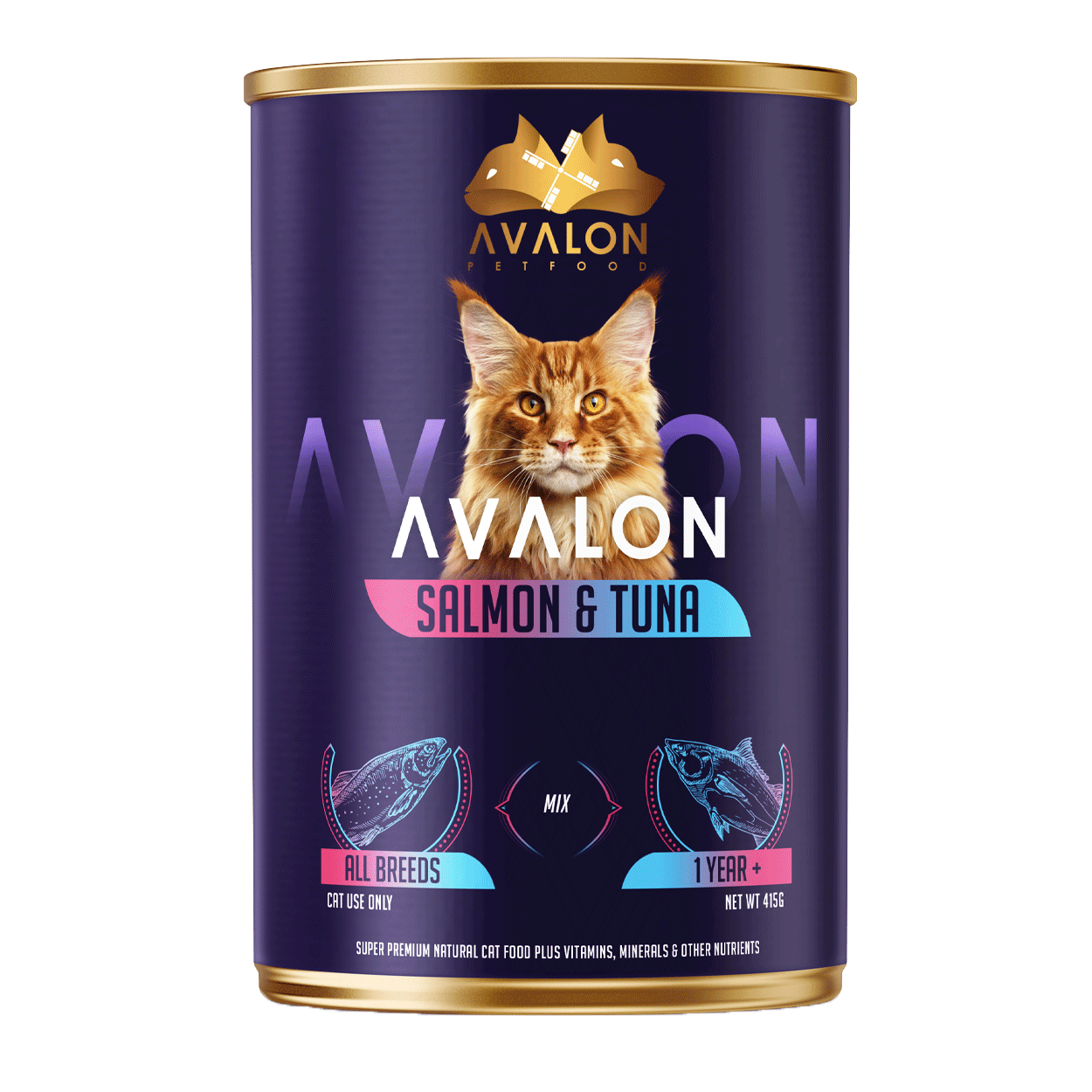 Avalon Salmon &amp; Tuna - Wet Cat Food (12x 410g)