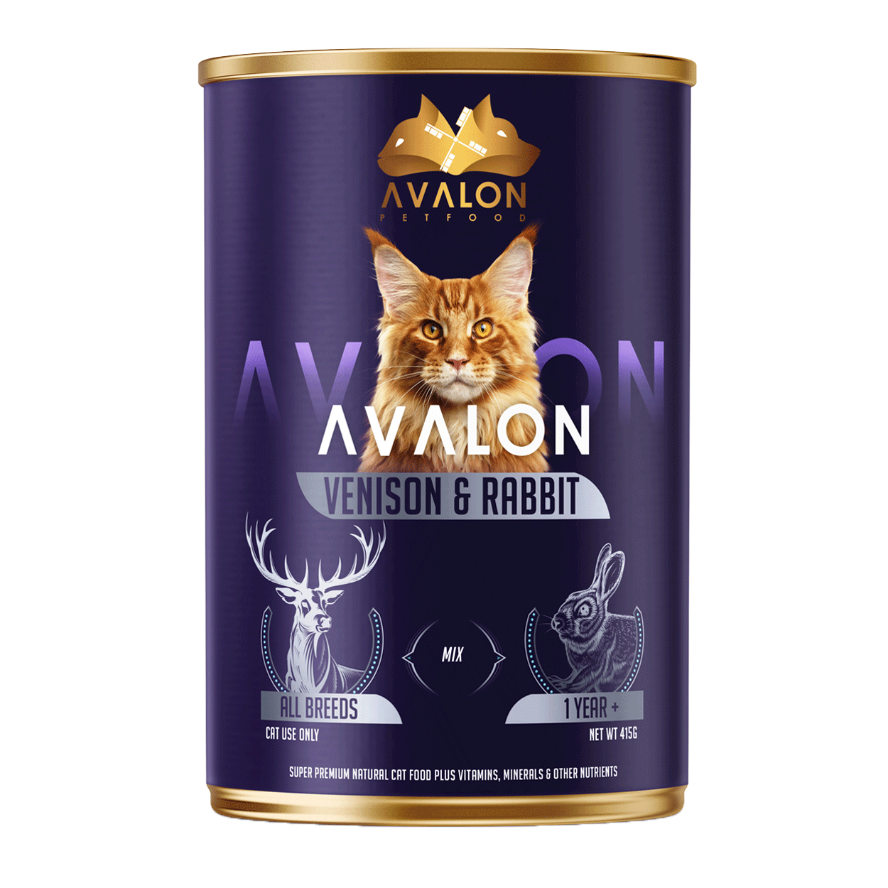Avalon Hert & Konijn - Kattenvoer Nat (12x 410g)